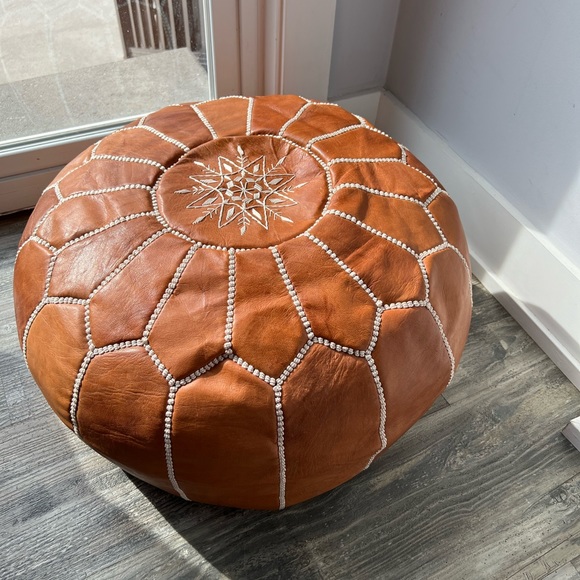 Other - Moroccan pouffe 100% genuine leather